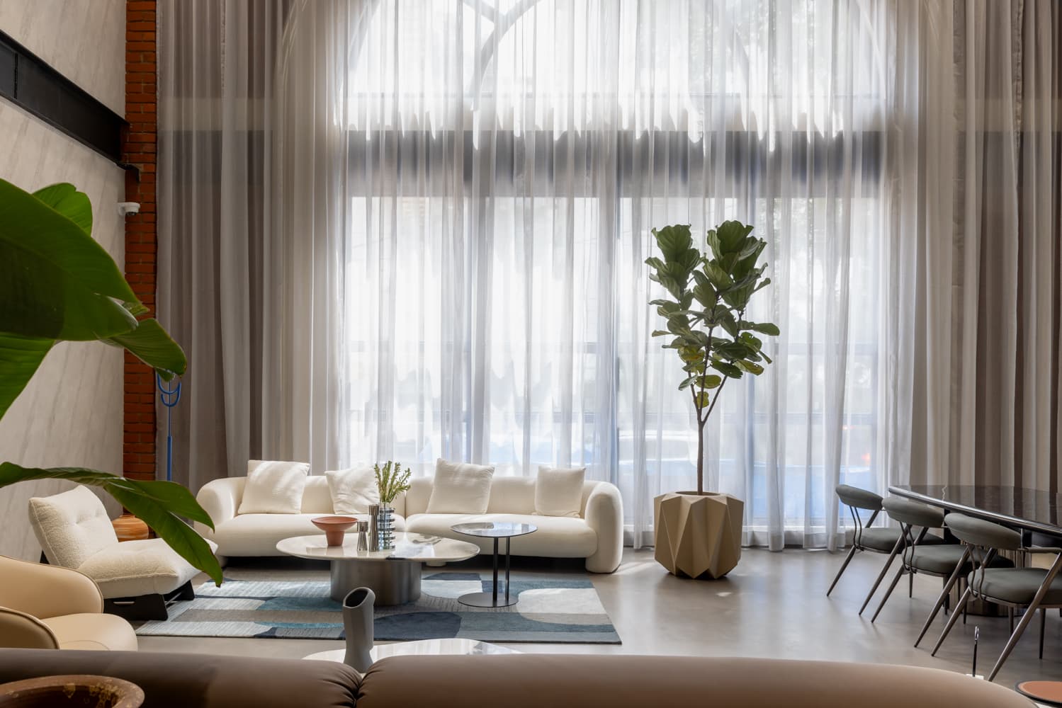 Furniture grouped into a room rather than a display.